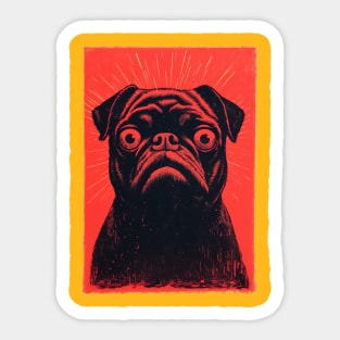 Evil Pug Sticker